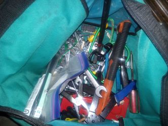 Toolbag with tools