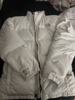 White north face puffer