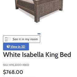 King Sz Bed Frame / Bedroom Set