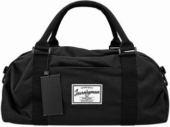 The Journeyman Bag Co Black Duffel Bag Travel Gym Weekender