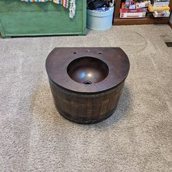 Native Trails 24" Wall Mount Floating Wine Barrel Vanity