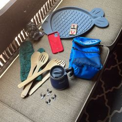 Assorted Household Items Bundle ( Includes: Pet Food Bowl Tray,  iPhone Case, Kitchen Items,cooler Bag Etc