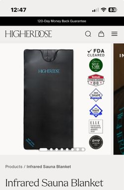 HigherDose sauna blanket and 3x towel inserts