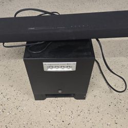 Yamaha ATS-1080 soundbar and YST-SW215 subwoofer