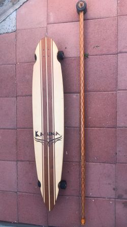Kahuna 57” Longboard w/ 6ft Big Stick Paddle (Surf Style Cruiser)