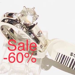  Engagement Ring Diamonds Wedding Set NEW 🆕 NATURAL DIAMONDS 💎  LIQUIDATION SALE -55%  APPRAISED BY GEMOLOGICAL INSTITUTE NEW YORK SEE APPRAISAL 