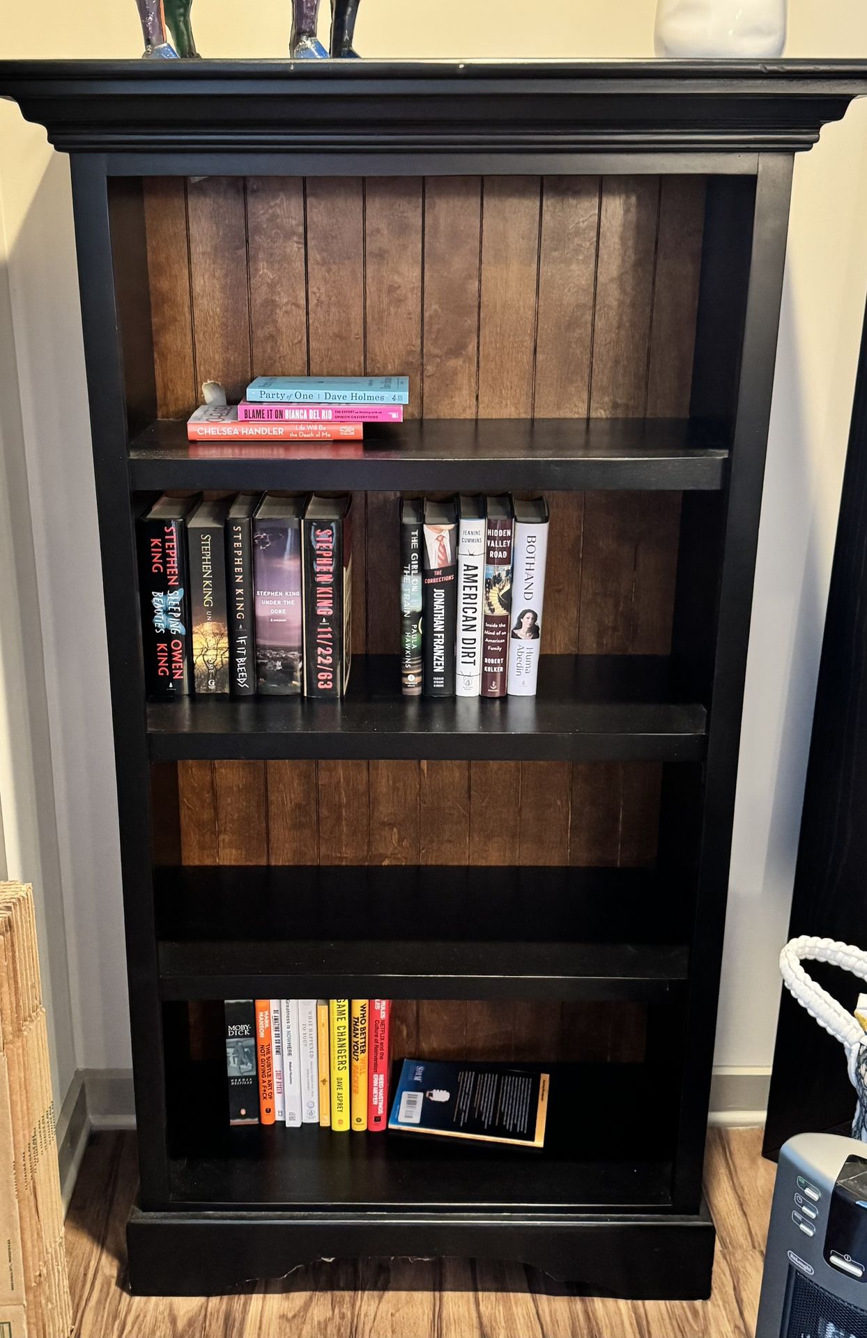 Black And Wood Bookshelf