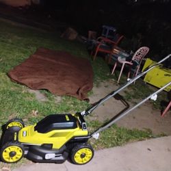 Ryobi 13 " Cordless Lawnmower Machine With Battery And Charger In Unopened Box 