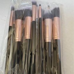 New Yuwaku Professional Synthetic 14 Pc Black Cruelty-Free Cosmetic Makeup Brush Kit