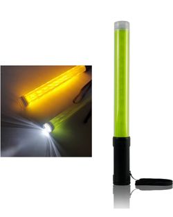 14 Inch Safety Traffic Control Wand Uses 3 AA-Size Batteries,Light Up Blue Led Traffic Baton with 3 Glow Modes(Batteries Not Included)
