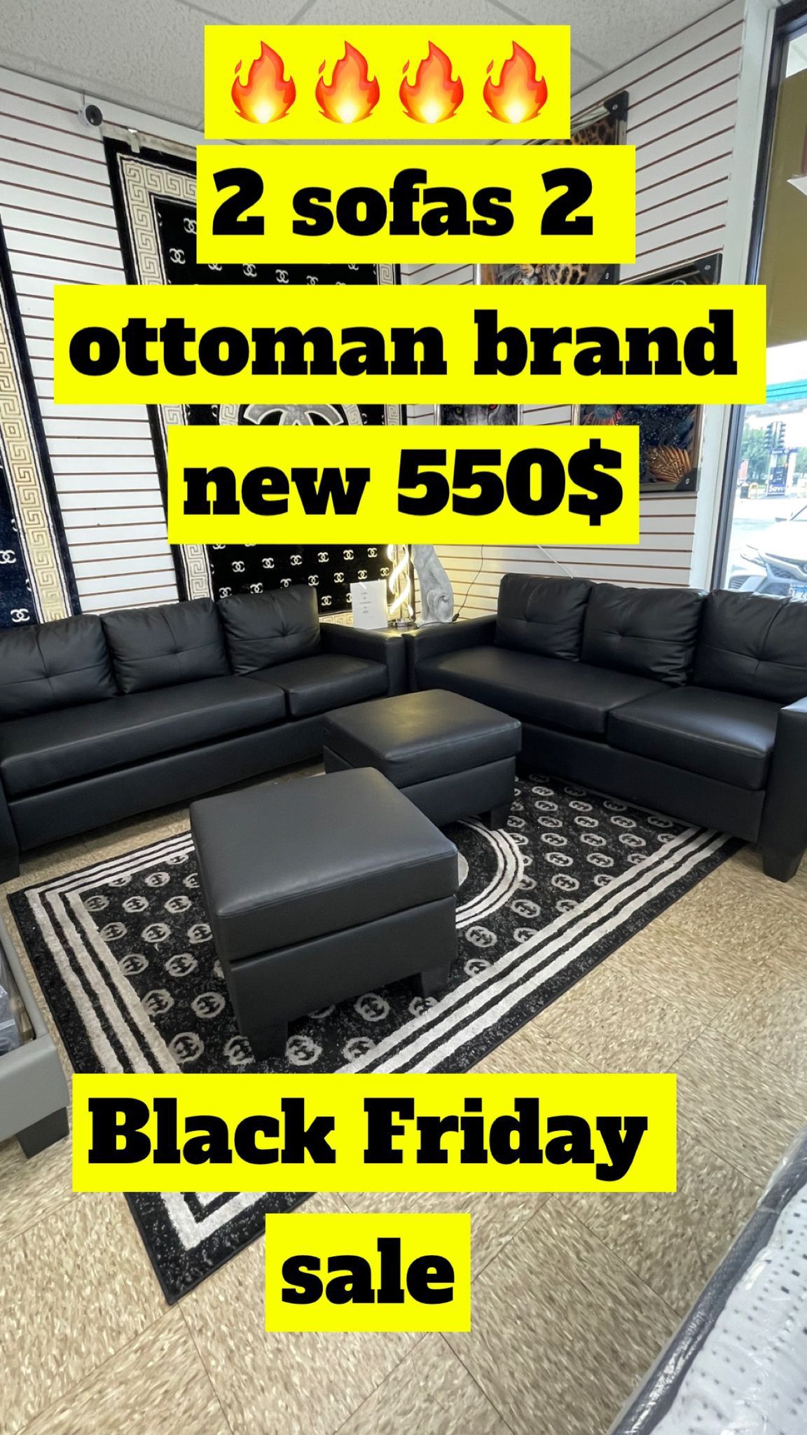 2 Sofa And 2 Ottoman Brand New Set $550 Only 🔥🔥🔥