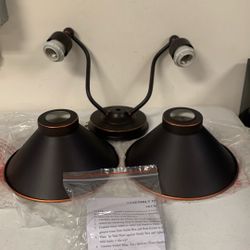 NUVO 60/1711 RoHs Compliant ,cULus Safety Listed,and Damp Location Rated Bridge view Light Fixture ,2Lt Wall Sconce , Mission Dust Bronze.        Pg