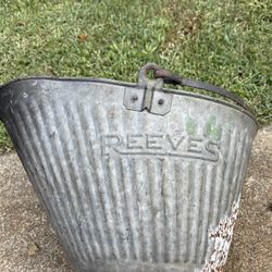 Old Coal Bucket With Tongs