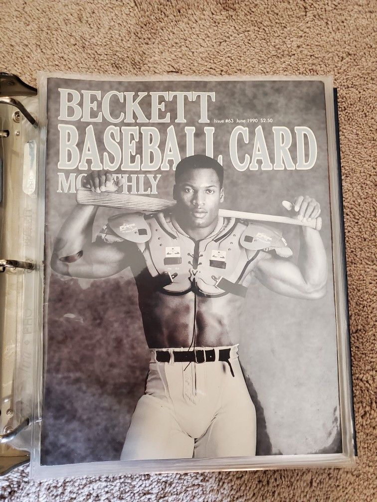 Binder Of 1990 Beckett Baseball Card Monthly (Jan-Dec 1990)