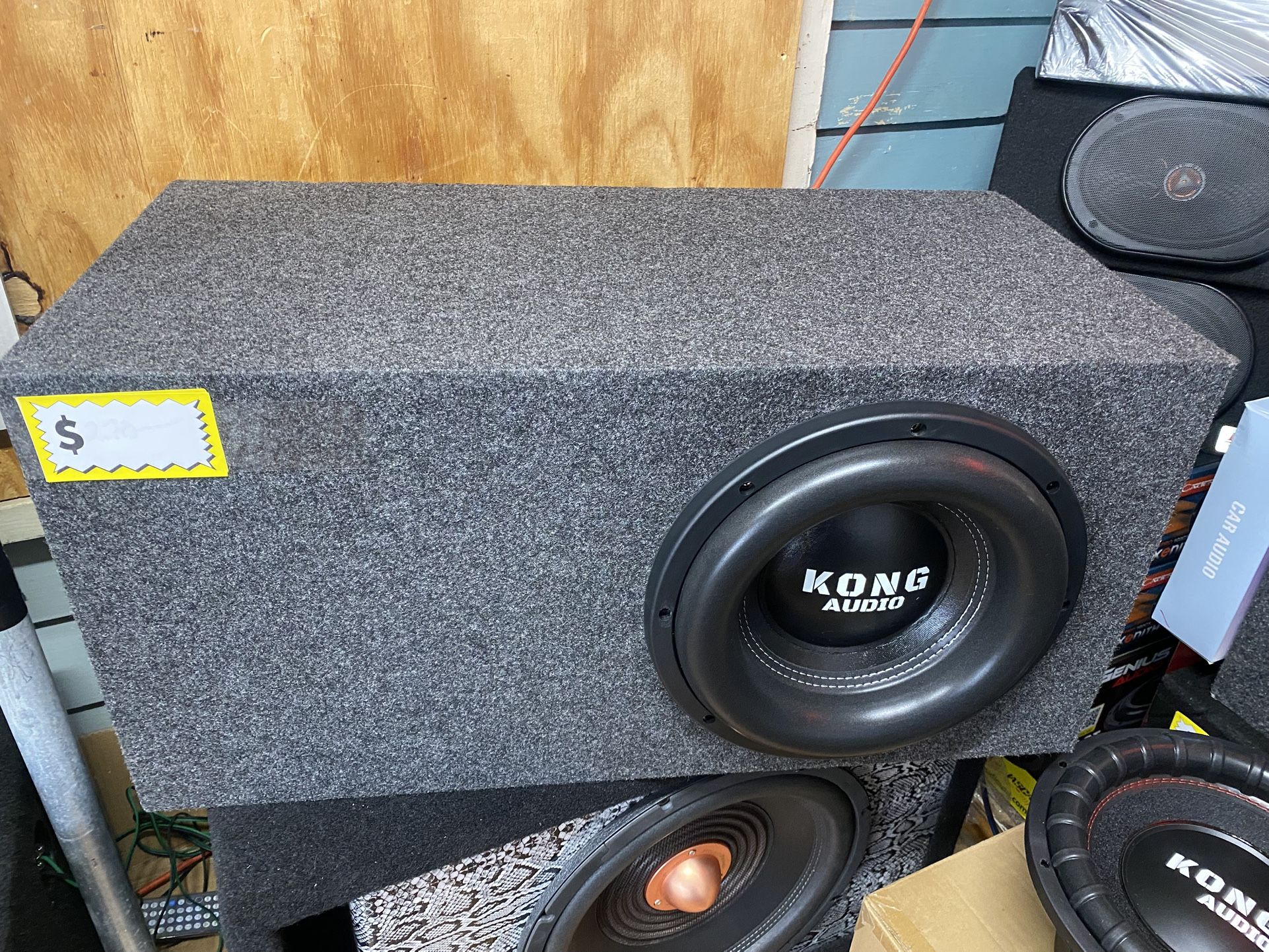 New 12” Kong Audio 3000w Max Power Subwoofer + New Ported Box