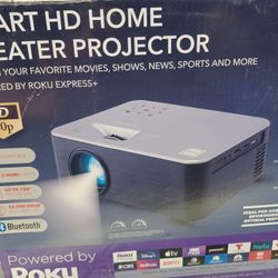 Quality Smart Projector With Roku Streaming Stick Smart.  NEW In Box With Warranty 
