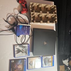 Sony PlayStation 4 Pro 1TB w Box, Games, Controller