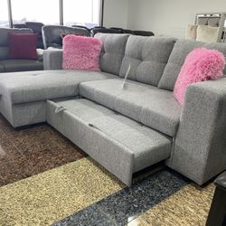 Monaco Sectional With Storage Pullout Bed #699 With Easy Finance