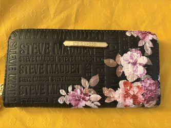 Elegant Floral Zip-Around Wallet by Steve Madden
