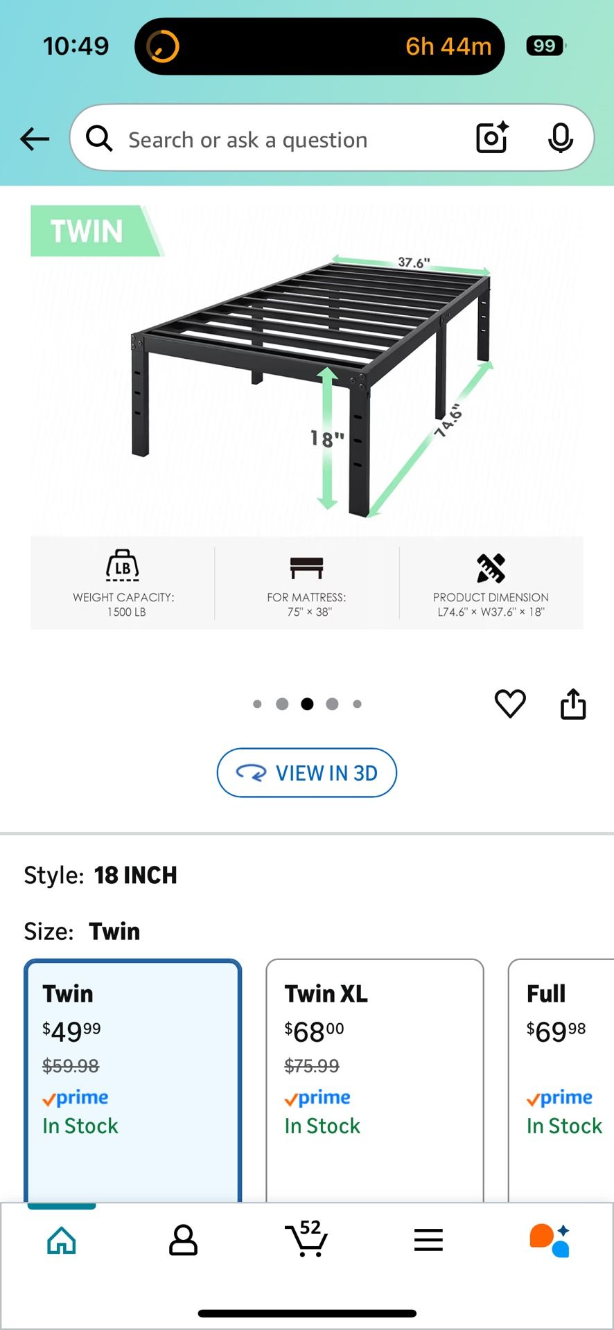Twin Bed Fram 