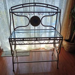 Silver Table Wine Glass/Bottle Rack