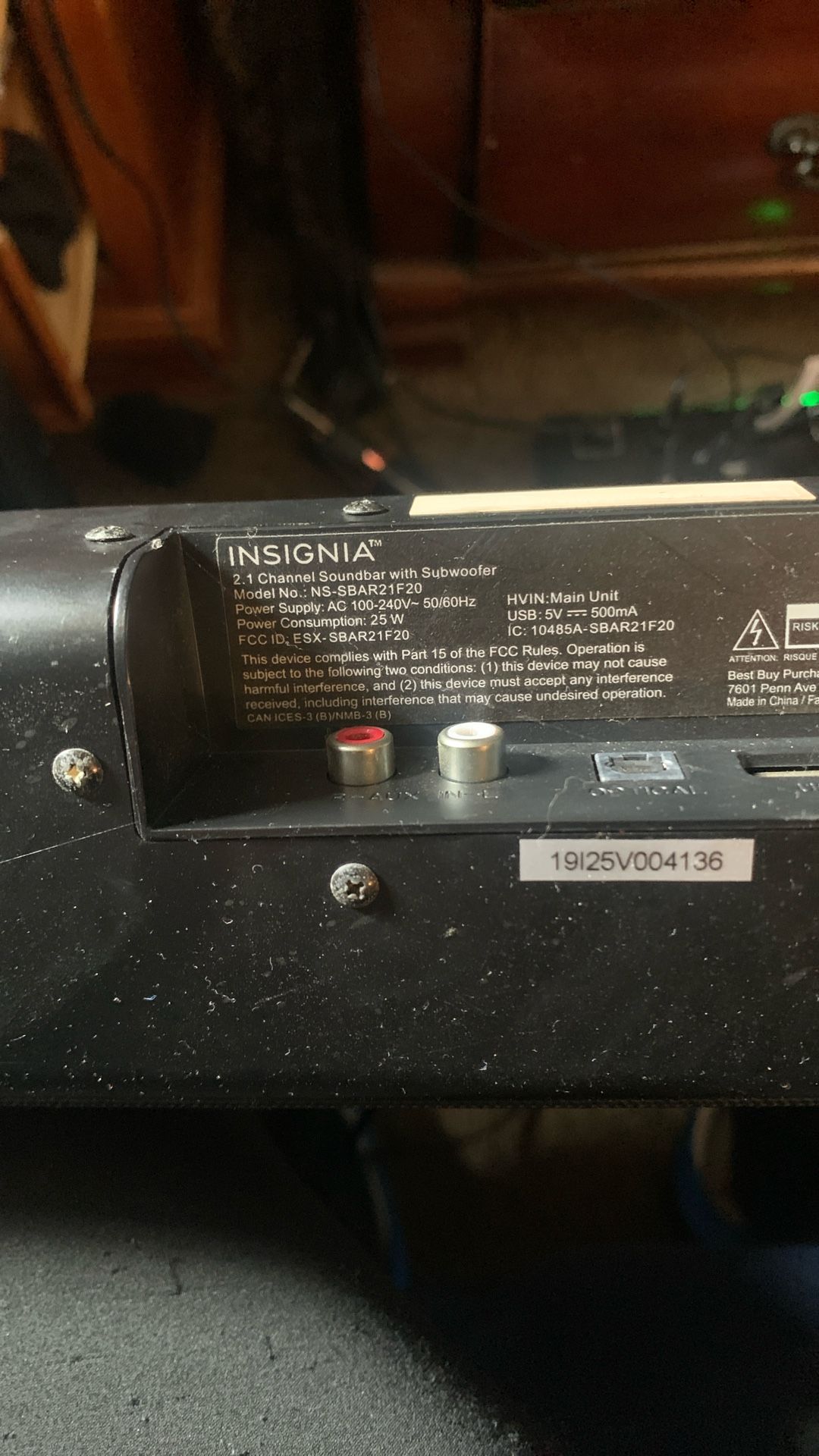 Insignia Bluetooth Soundbar With Subwoofer