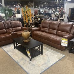 Leather Sofa Loveseat 