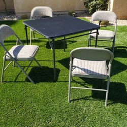 Folding Table & 4 Padded Chairs