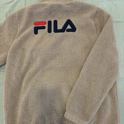 Fila Fleece Zip-up Jacket Outwear Size Medium, Pink, Warm
