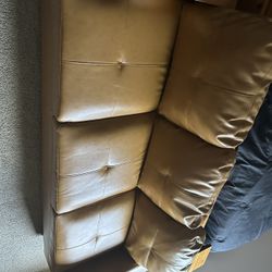 Leather L-shape Couch Ect.