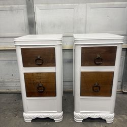 Wood Nightstand Set