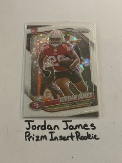 Jordan James San Francisco 49ers RB Prizm Short Print Insert Rookie Card.