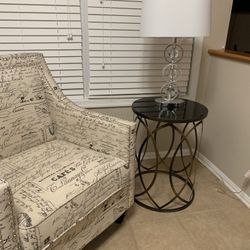 Gold and black side table