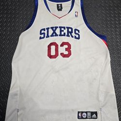 Adidas NBA Philadelphia 76ers “Ellsworth” #03 Jersey White Blue Red Size 56