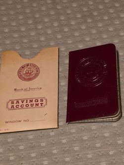 1950s Bank of America Bankbook/ Unique Little Artifact Dated w Original Slip Case