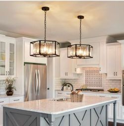 4 Lights Modern Crystal Chandelier