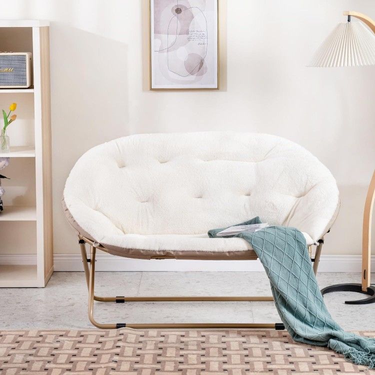 Comfy Plush Double Living Room Chairs Loveseat, Modern Oversized