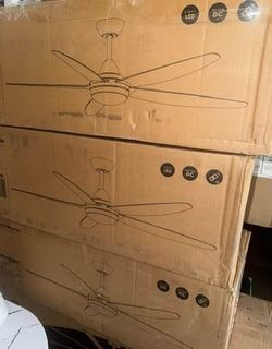Modern Park 56 in. Indoor Integrated Dimmable LED Light kit White Ceiling Fan with DC Motor and Remote