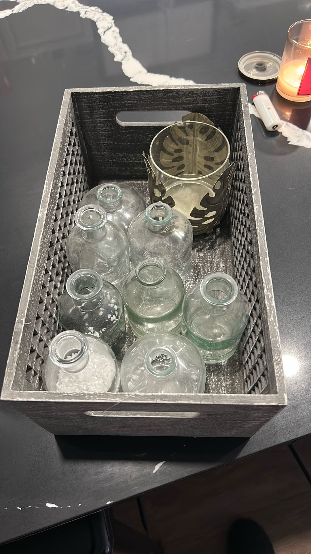 Small Glass Bottles Decor $5 For Everything