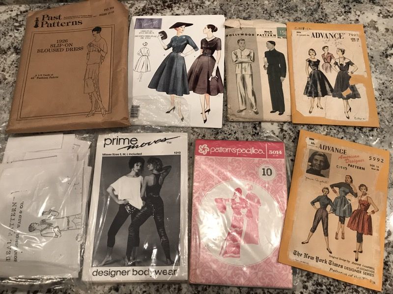 Vintage sewing patterns, hundreds available