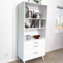 Mid-Century Bookcase with Hanging file storage