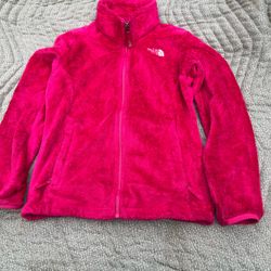 The North Face Girls Full Zip Pockets Light Weather Coat Pink Size 14/16