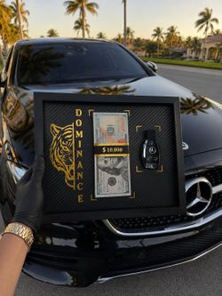 money picture with Mercedes key