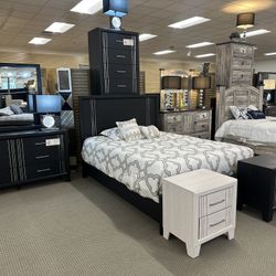 New Bedroom Set Queen And King Black Financing Available $54 Down payment 