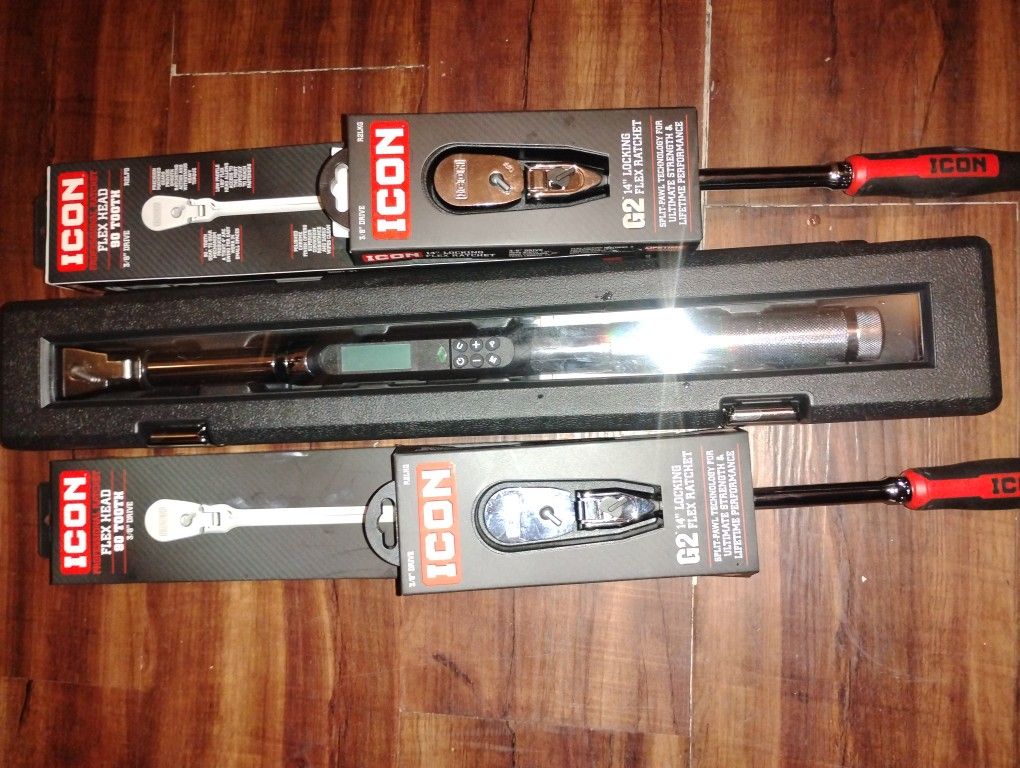 Digital 3/8 Torque Wrench 14 Inch Fkex Head Ratchets