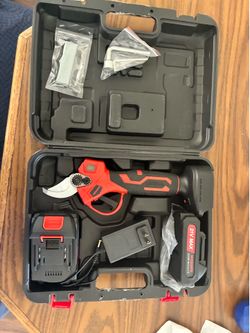 Electric Pruning Shears, Upgraded 2.1" Cutting Garden Shears with LCD Display, Brushless Motor Cordless Power Pruner with 2.0 Ah*1 Batteries for Garde