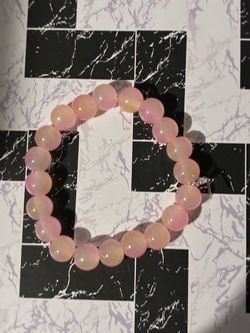 Pink Rose Beaded Bracelet