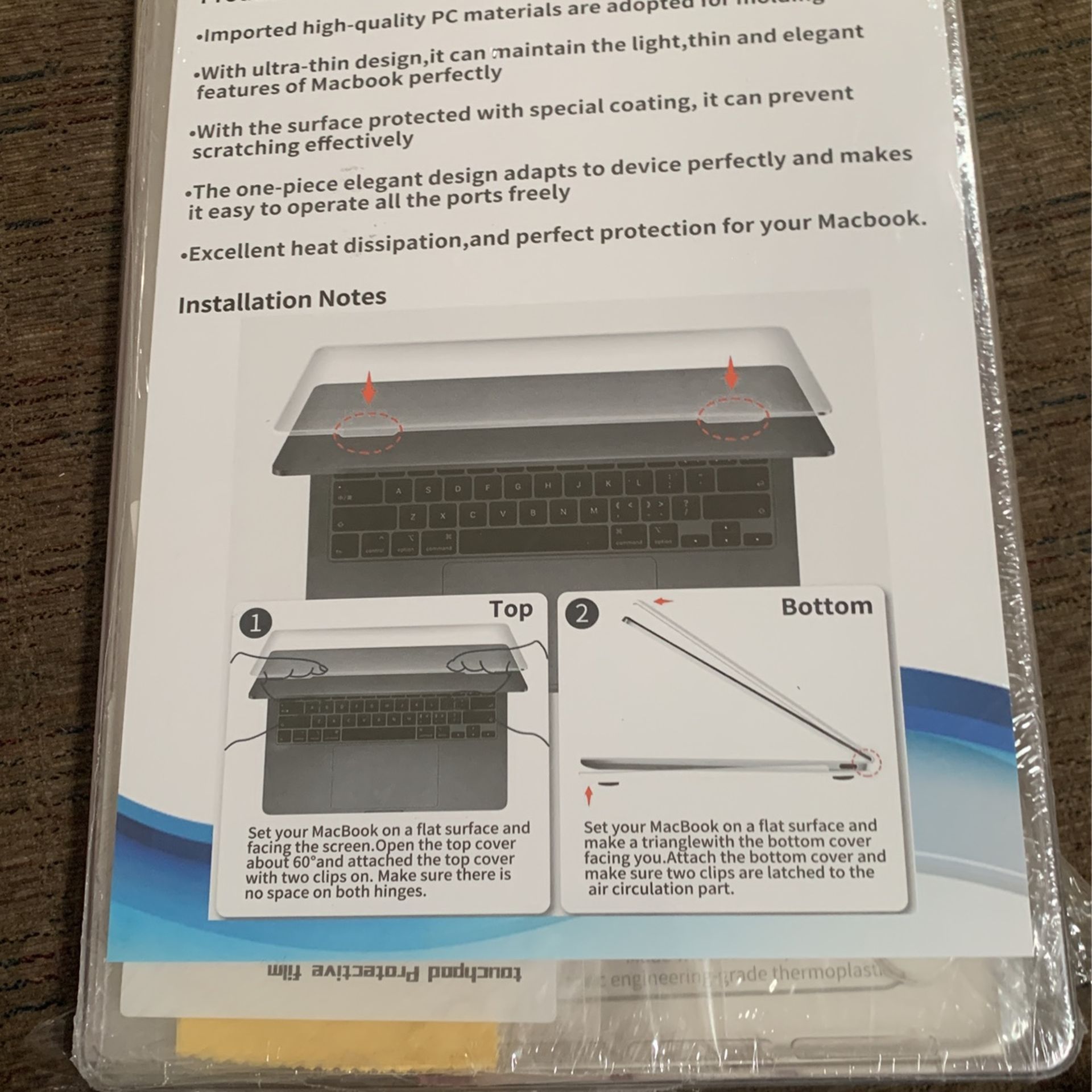 Hard shell Case Cover Clear For MacBook Pro