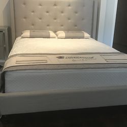 BRAND NEW QUEEN LINEN BED FRAME  WITH NEW MATTRESS/Fast Delivery