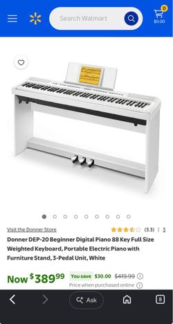 Donner DEP-20 88-Key Digital Piano White